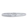 Diamond Bangle Bracelet 1 ct tw Round/Baguette 14K White Gold 7"