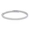 Diamond Bangle Bracelet 1 ct tw Round/Baguette 14K White Gold 7"