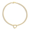 Thumbnail Image 1 of High-Polish Heart Anklet 14K Yellow Gold 10"