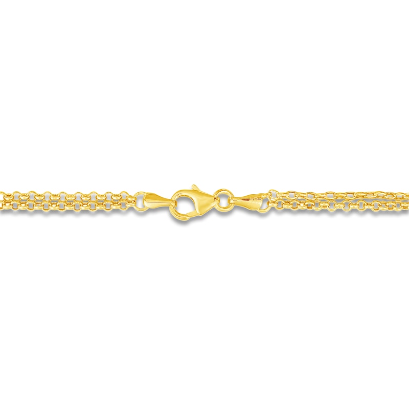 Main Image 2 of High-Polish Heart Anklet 14K Yellow Gold 10"