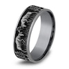 Thumbnail Image 2 of Deer Fight Wedding Band Black Tantalum/Titanium 7.5mm