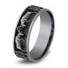 Thumbnail Image 1 of Deer Fight Wedding Band Black Tantalum/Titanium 7.5mm