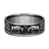 Thumbnail Image 3 of Deer Fight Wedding Band Black Tantalum/Titanium 7.5mm