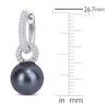 Thumbnail Image 1 of Tahitian Cultured Pearl Drop Earrings 1/2 ct tw Diamonds 14K White Gold