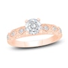 Thumbnail Image 1 of Diamond Milgrain Engagement Ring 1-1/5 ct tw Round 14K Rose Gold