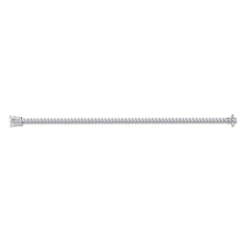 Main Image 2 of Diamond Tennis Bracelet 2 ct tw Round 14K White Gold 7"