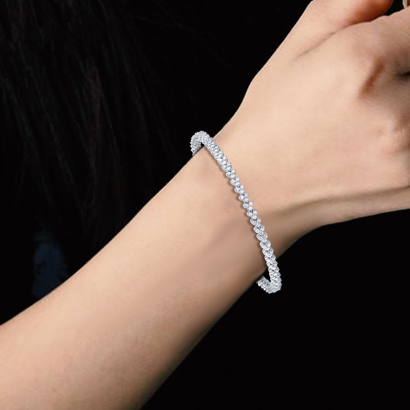Main Image 4 of Diamond Tennis Bracelet 2 ct tw Round 14K White Gold 7"