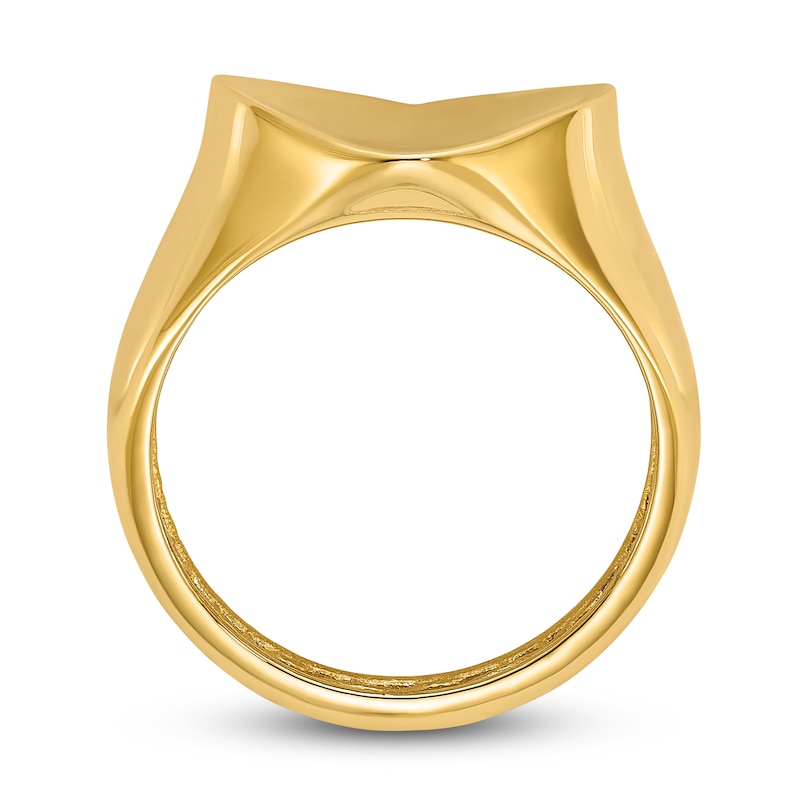 Main Image 2 of High-Polish Heart Signet Ring 14K Yellow Gold