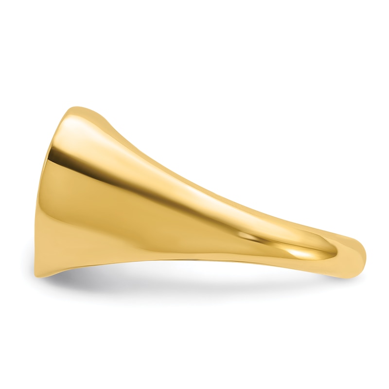 Main Image 3 of High-Polish Heart Signet Ring 14K Yellow Gold