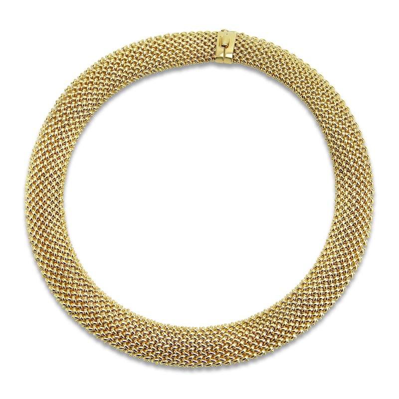 Main Image 2 of LUXE by Italia D'Oro Riso Necklace 18K Yellow Gold 17.75" 18.0mm
