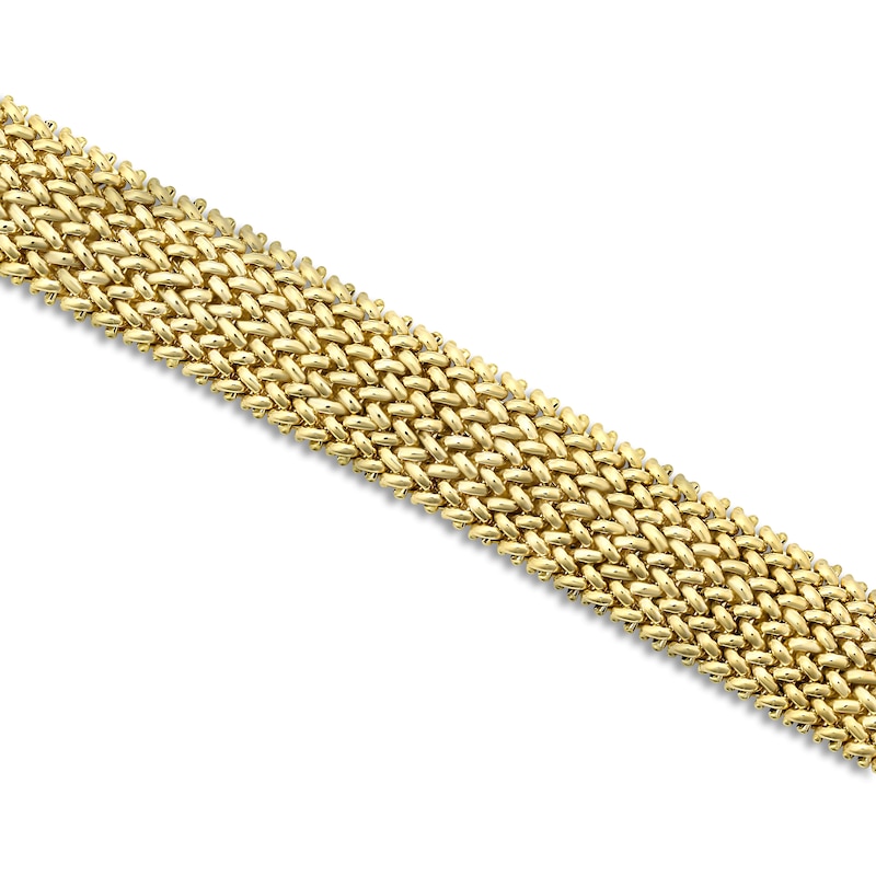 Main Image 3 of LUXE by Italia D'Oro Riso Necklace 18K Yellow Gold 17.75" 18.0mm