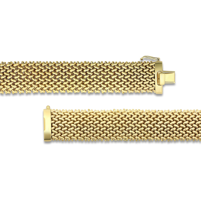 Main Image 4 of LUXE by Italia D'Oro Riso Necklace 18K Yellow Gold 17.75" 18.0mm