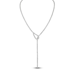 Matinee by A Link Diamond Lasso Necklace 8-7/8 ct tw Round 18K White Gold 16.5"