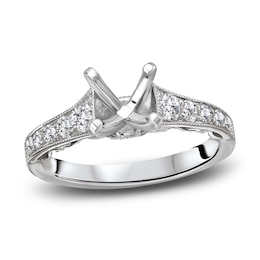 Diamond Engagement Ring Setting 1/2 ct tw Round Platinum