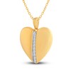 Thumbnail Image 2 of Diamond Heart Pendant Necklace 1/6 ct tw Round 14K Yellow Gold 18"