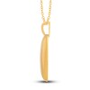 Thumbnail Image 3 of Diamond Heart Pendant Necklace 1/6 ct tw Round 14K Yellow Gold 18"