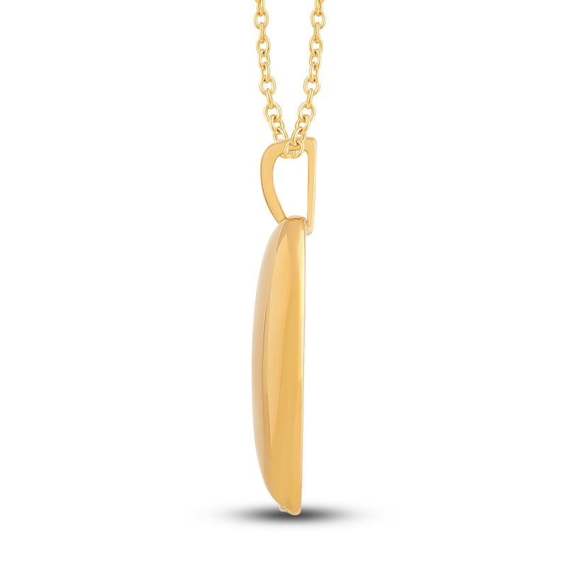 Main Image 3 of Diamond Heart Pendant Necklace 1/6 ct tw Round 14K Yellow Gold 18"