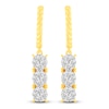 Thumbnail Image 2 of Diamond Huggie/Dangle Earrings 1 ct tw 14K Yellow Gold