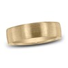 Thumbnail Image 1 of Dome Wire Brush Wedding Band 14K Yellow Gold 7mm