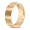 Thumbnail Image 2 of Dome Wire Brush Wedding Band 14K Yellow Gold 7mm