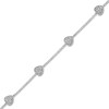 Thumbnail Image 2 of Diamond Pave Heart Bracelet 1/8 ct tw Round 10K White Gold 7"