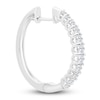 Thumbnail Image 2 of Diamond Hoop Earrings 1/2 ct tw 10K White Gold