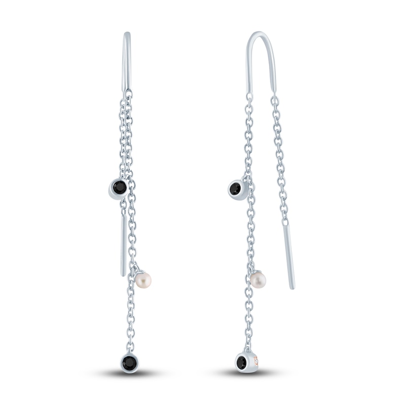 Main Image 2 of Pnina Tornai Culture Freshwater Pearl & Black Diamond Earrings 1/6 ct tw 14K White Gold