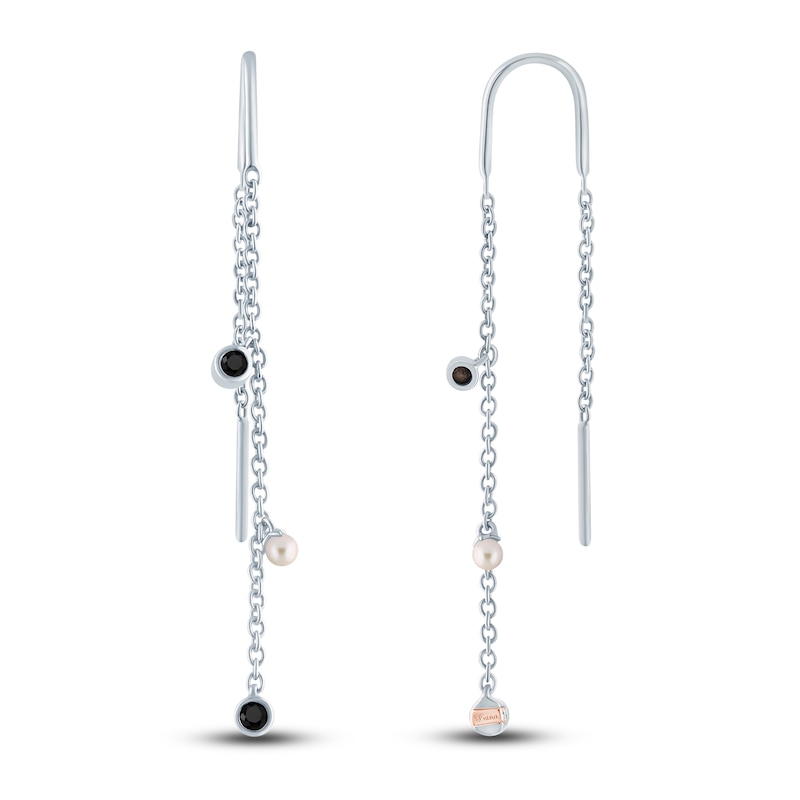 Main Image 3 of Pnina Tornai Culture Freshwater Pearl & Black Diamond Earrings 1/6 ct tw 14K White Gold