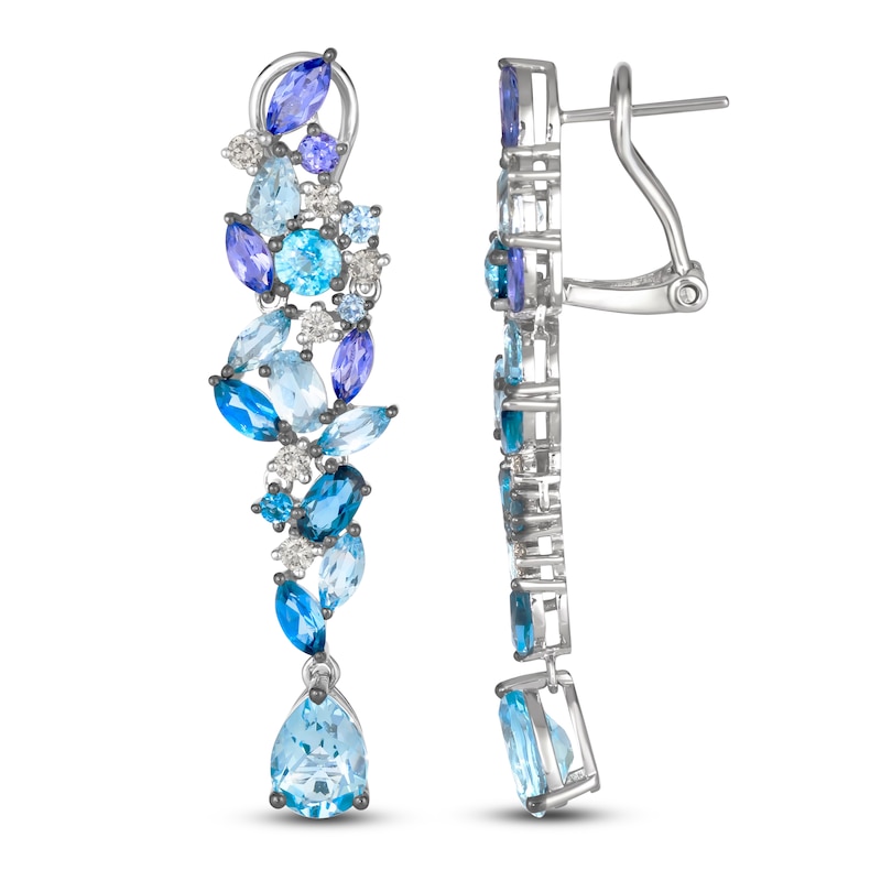 Main Image 1 of Le Vian Mare Azzurro Natural Multi-Gemstone Earrings 3/8 ct tw 14K Vanilla Gold