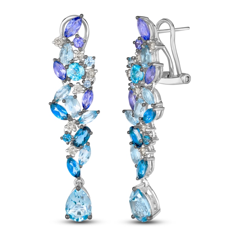Main Image 2 of Le Vian Mare Azzurro Natural Multi-Gemstone Earrings 3/8 ct tw 14K Vanilla Gold