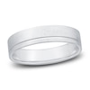 Thumbnail Image 1 of High-Polish Beveled Wedding Band 14K White Gold 4.9mm