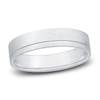 Thumbnail Image 0 of High-Polish Beveled Wedding Band 14K White Gold 4.9mm