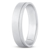 Thumbnail Image 1 of High-Polish Beveled Wedding Band 14K White Gold 4.9mm