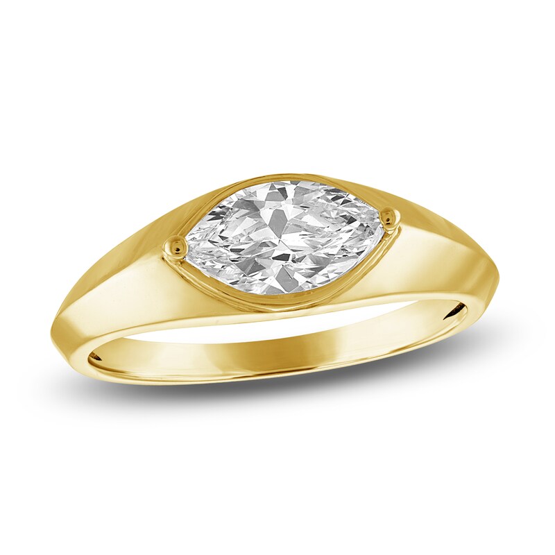 Main Image 1 of Marquise-Cut Diamond Solitaire Ring 3/4 ct tw 14K Yellow Gold 6.4mm