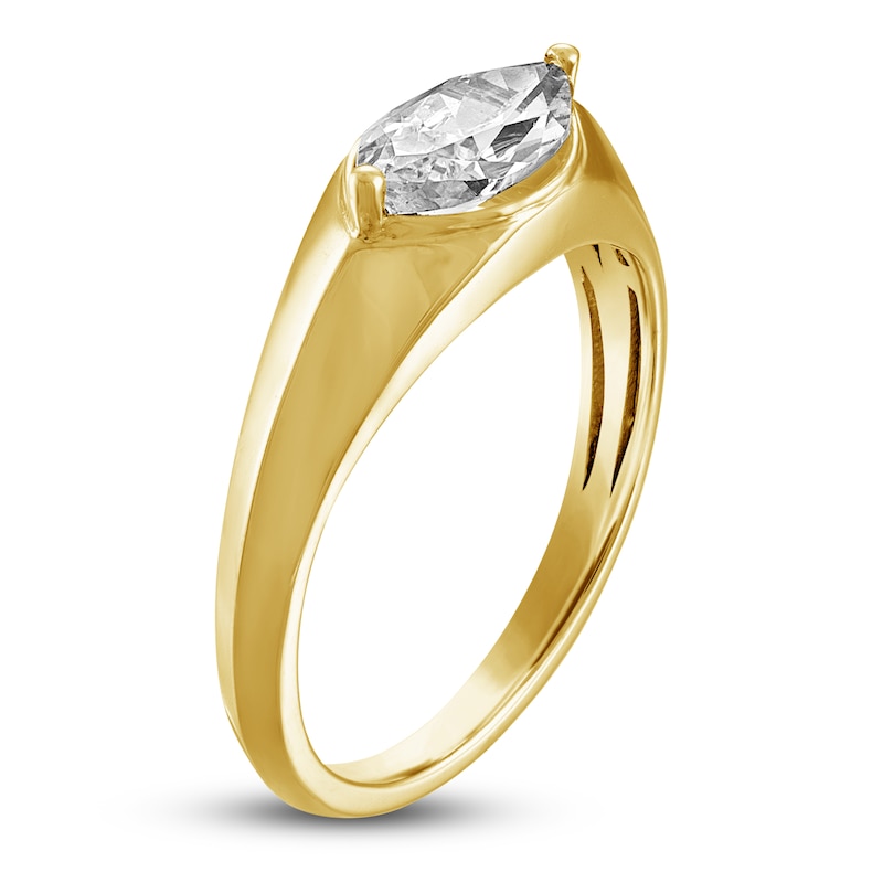 Main Image 2 of Marquise-Cut Diamond Solitaire Ring 3/4 ct tw 14K Yellow Gold 6.4mm