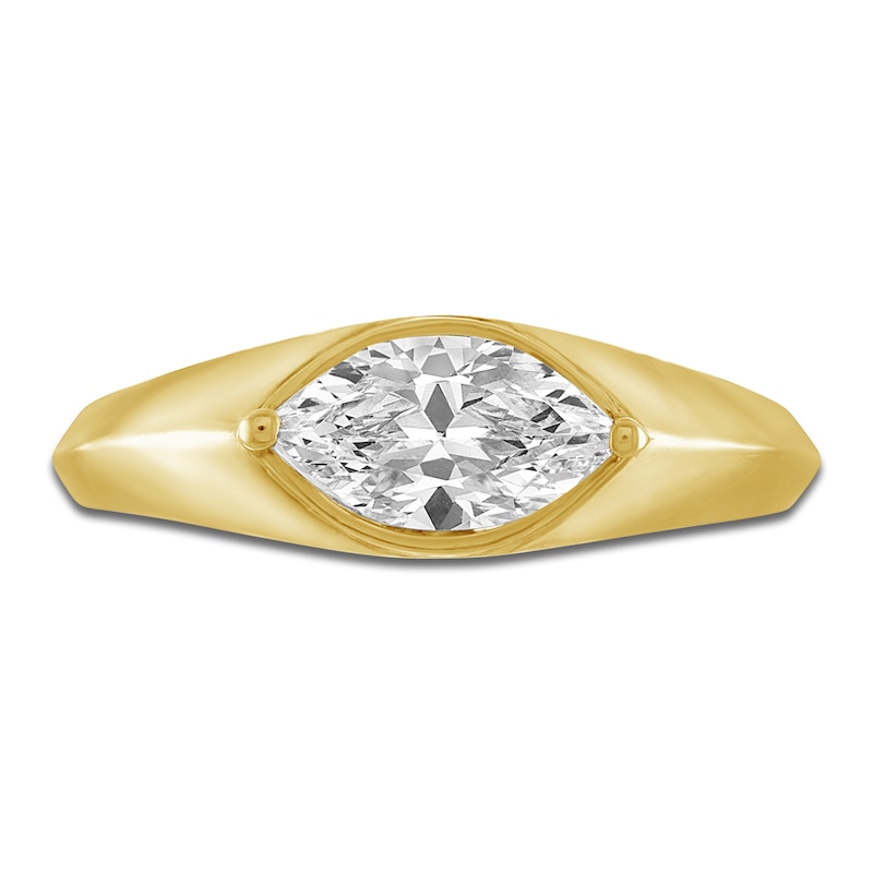 Marquise-Cut Diamond Solitaire Ring 3/4 ct tw 14K Yellow Gold 6.4mm