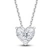 Thumbnail Image 1 of Diamond Heart Pendant Necklace 1/3 ct tw 10K White Gold