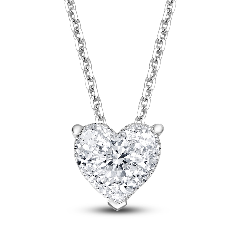 Genuine Diamond Heart Pendant 10k White Gold with Black and White Diamonds Genuine Diamond Heart Pendant 10k White Gold with Black and White Diamonds