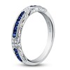 Thumbnail Image 2 of Kirk Kara Natural Blue Sapphire & Diamond Accent Wedding Band 14K White Gold