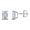 Thumbnail Image 1 of Emerald-Cut Lab-Grown Diamond Solitaire Stud Earrings 3/4 ct tw 14K White Gold (F/SI2)