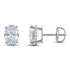 Thumbnail Image 1 of Oval-Cut Lab-Grown Diamond Solitaire Stud Earrings 1 ct tw 14K White Gold (F/SI2)