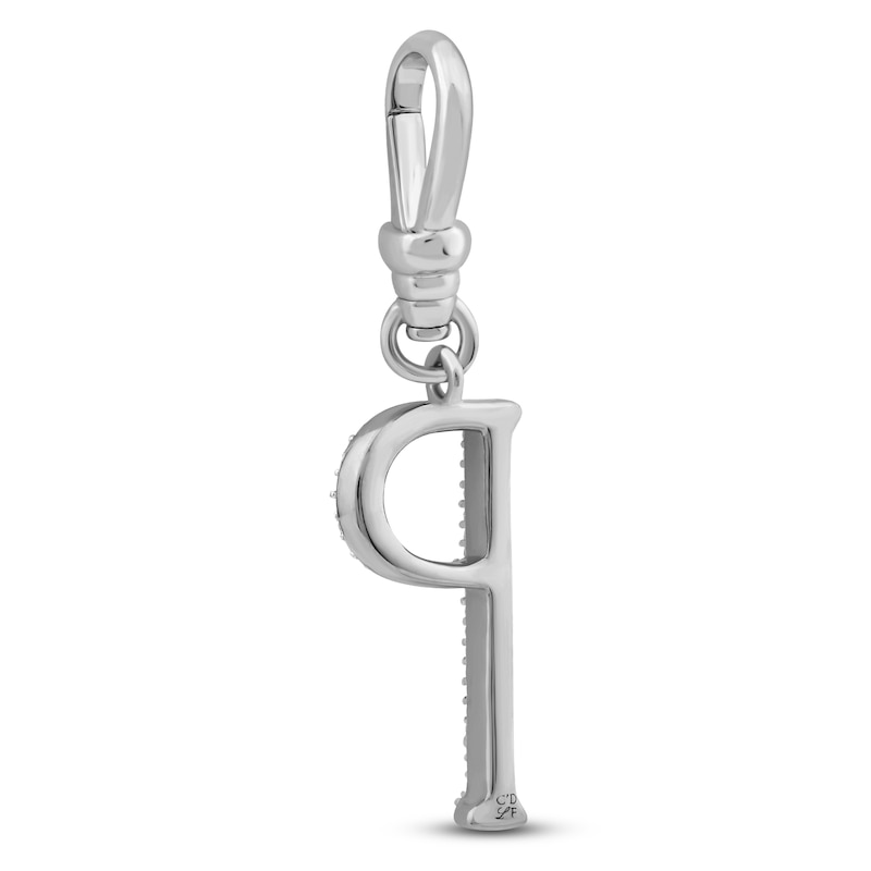Main Image 2 of Charm'd by Lulu Frost Diamond Letter P Charm 1/15 ct tw Pavé Round 10K White Gold