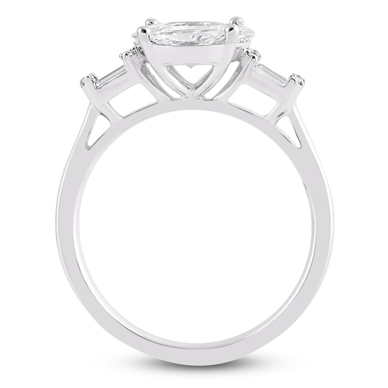 Princess & Marquise-Cut Multi-Diamond Center Engagement Ring 1 ct tw 14K White Gold