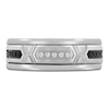 Thumbnail Image 3 of Men's Black & White Diamond Wedding Band 1/8 ct tw Tungsten Carbide 8mm