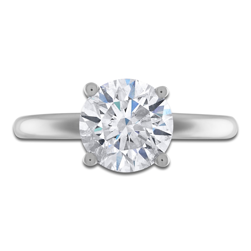 Main Image 3 of Certified Round Diamond Solitaire Engagement Ring 2 ct tw 14K White Gold (I/I1)