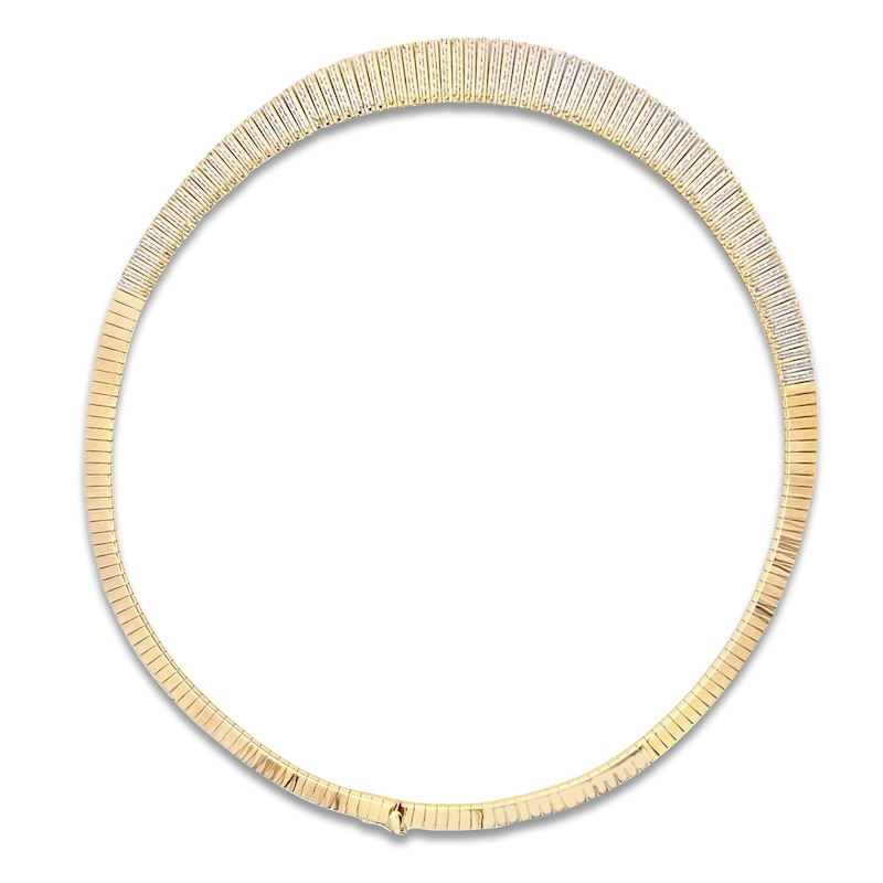 Main Image 2 of Italia D'Oro Diamond-Cut Graduated Necklace 14K Yellow Gold 16"