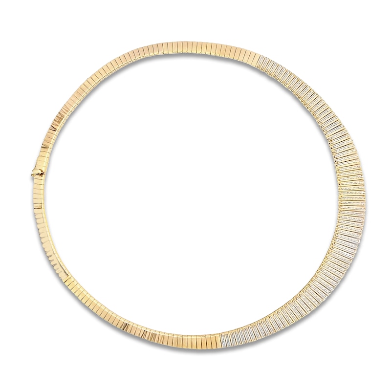 Main Image 3 of Italia D'Oro Diamond-Cut Graduated Necklace 14K Yellow Gold 16"