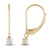 Thumbnail Image 1 of Certified Round-Cut Diamond Solitaire Drop Earrings 1/4 ct tw 14K Yellow Gold (I/I1)