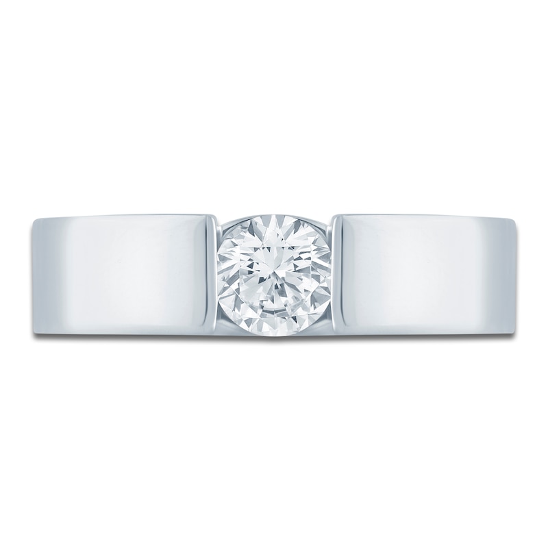 Main Image 3 of Pnina Tornai Men's Round-Cut Lab-Grown Diamond Solitaire Anniversary Band 1-1/6 ct tw 14K White Gold
