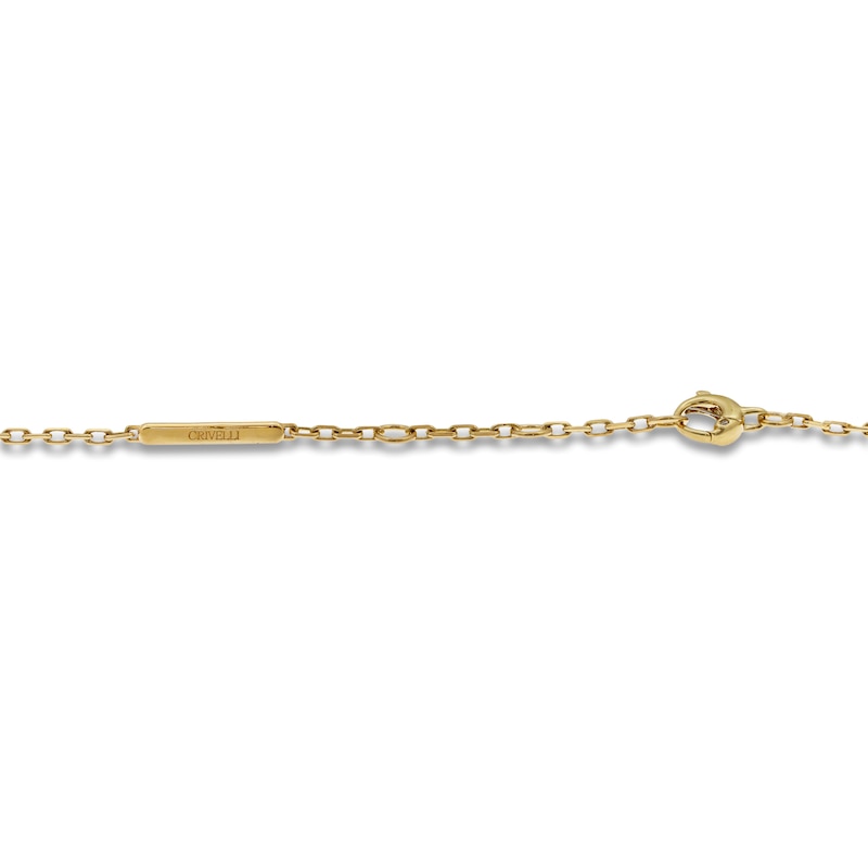 Main Image 3 of Crivelli Multi-Diamond Y-Drop Necklace 1/4 ct tw 18K Yellow Gold 18"